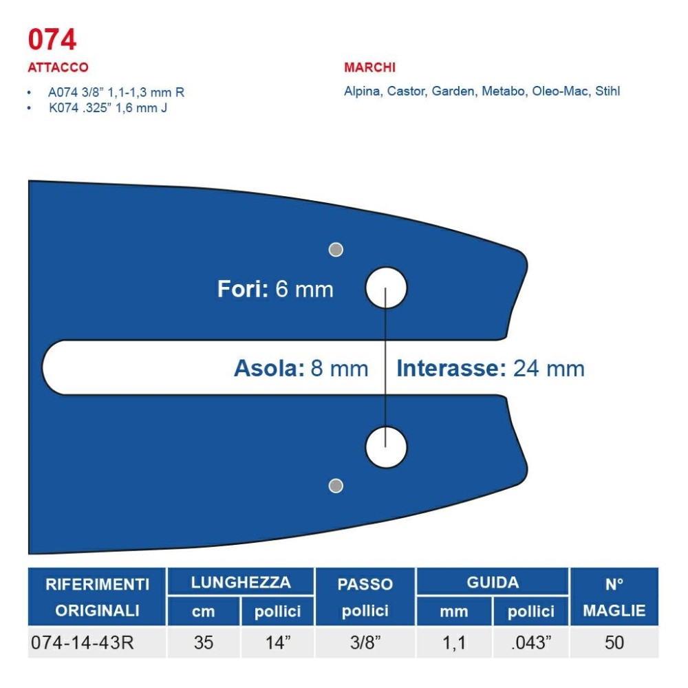 BARRA MOTOSEGA 074-14-43R