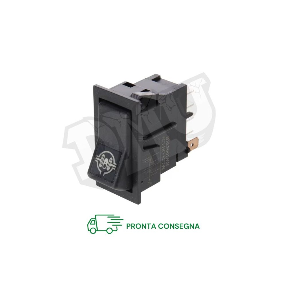 INTERRUTTORE A BILANCIERE, I-0-(II), ON-ON-MOM, 12V, 8 PIN, BLOCCO DIFFERENZIALE
