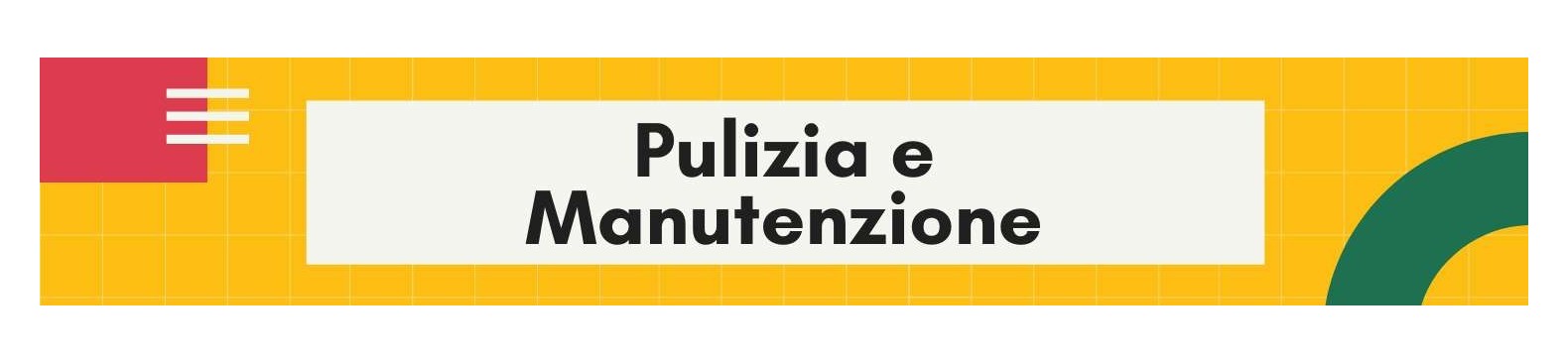 Pulizia e Manutenzione